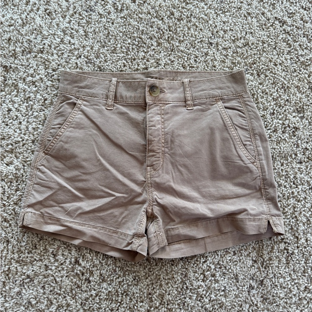American Eagle High-Rise Kakhi Shorts